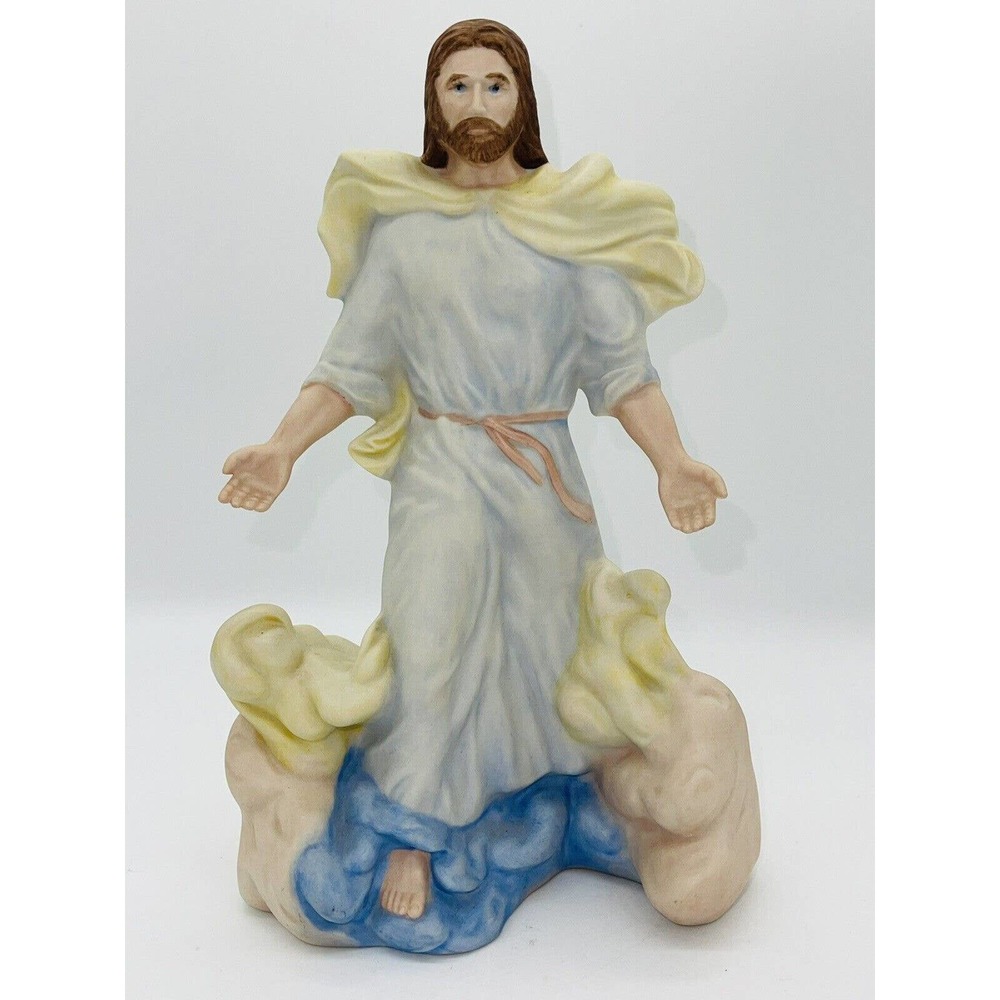 Ceramic Hand Painted Figurine of Jesus “The Ascension” 9.5” in‎ Height x 6” Long